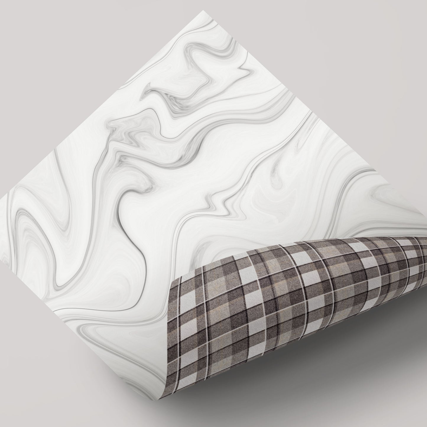 Marble / Plaid - Gift Wrap - 3 Sheets