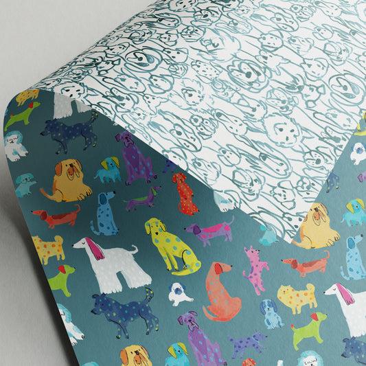 Pawty Time - Dogs - Gift Wrap - 3 Sheets