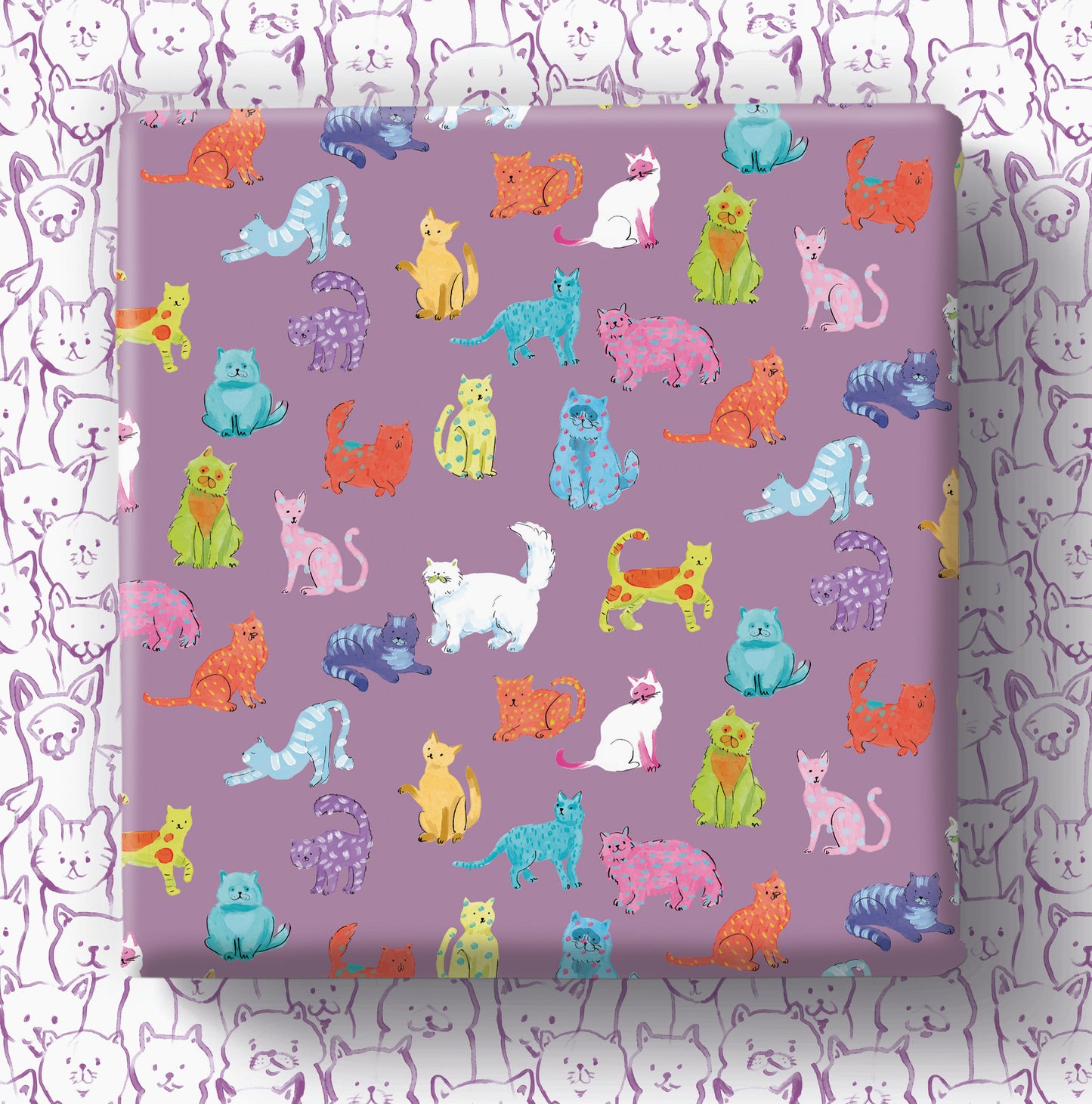 Pawty Time - Cats - Gift Wrap - 3 Sheets