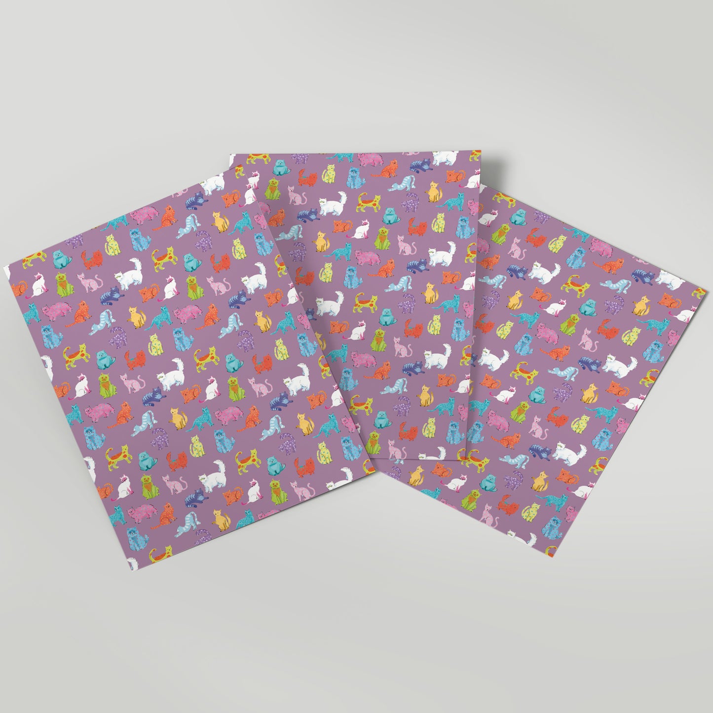 Pawty Time - Cats - Gift Wrap - 3 Sheets