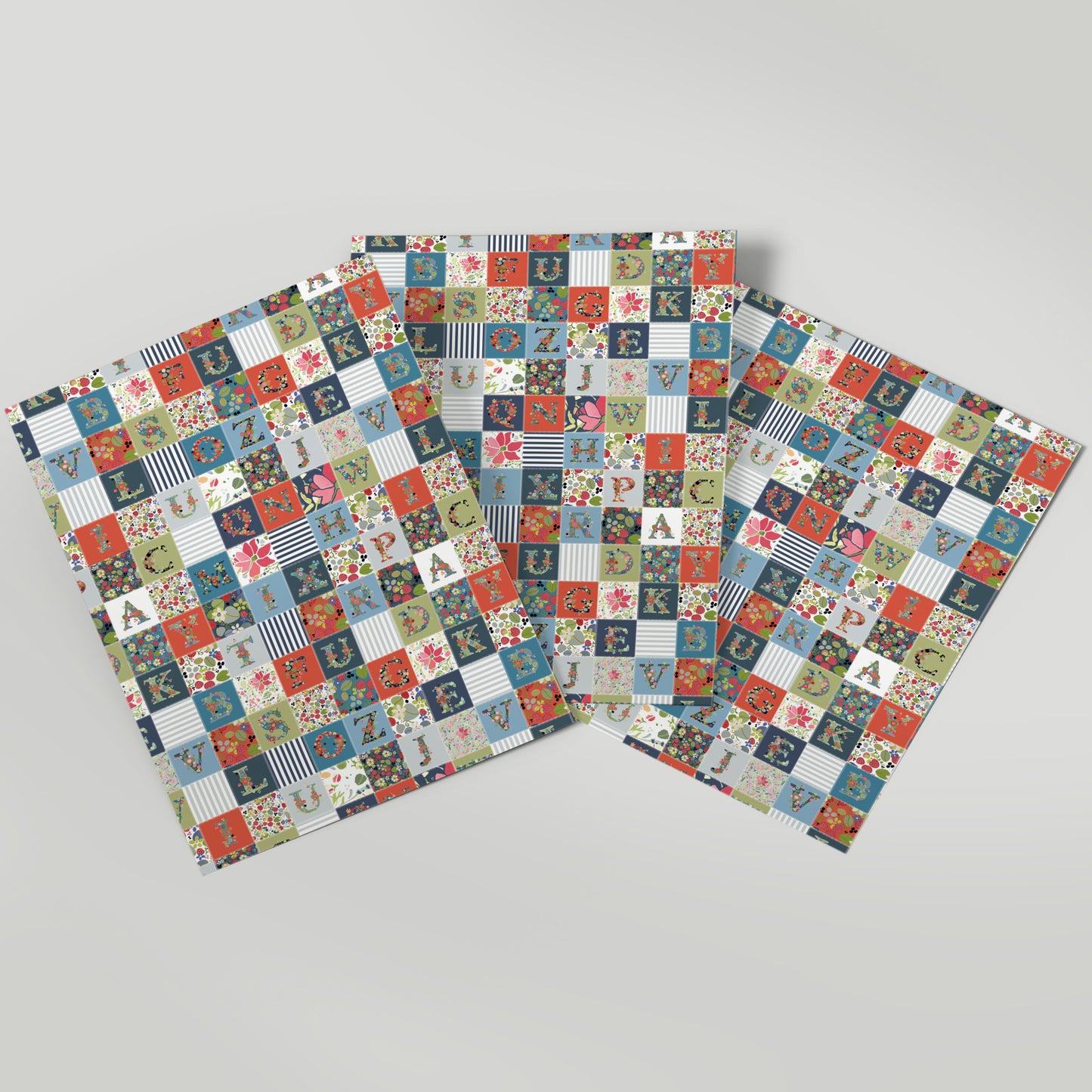 ABC Patchwork - Julie Dodsworth - Gift Wrap - 3 Sheets