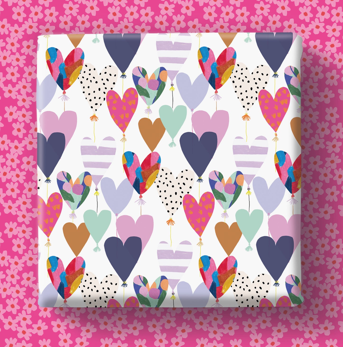 Hearts - Stop The Clock - Gift Wrap - 3 Sheets