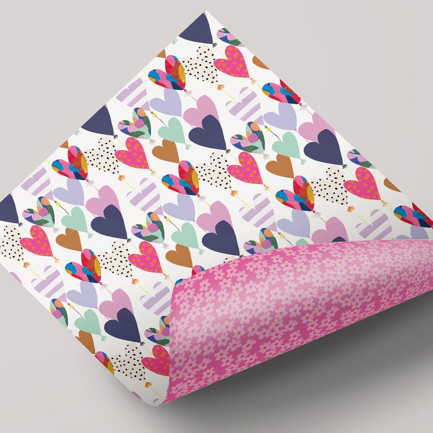 Hearts - Stop The Clock - Gift Wrap - 3 Sheets
