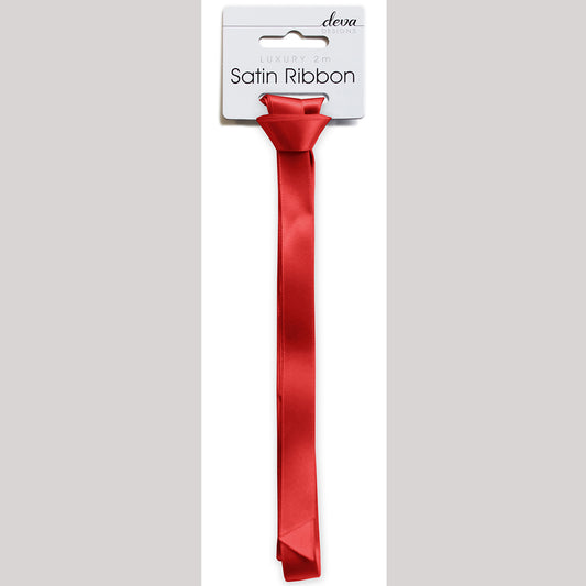 Satin Ribbon 15mm x 2m - Scarlet Red