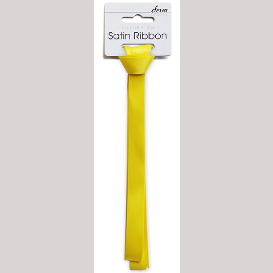 Satin Ribbon 15mm x 2m - Yellow