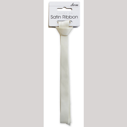 Satin Ribbon 15mm x 2m - Ivory