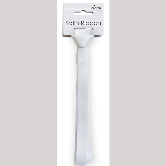 Satin Ribbon 15mm x 2m - White