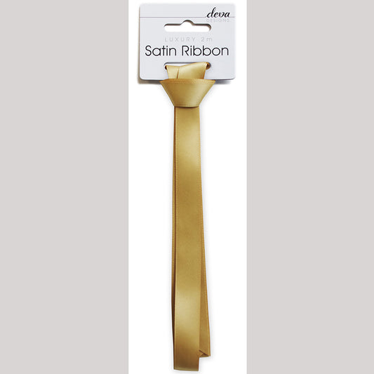 Satin Ribbon 15mm x 2m - Gold