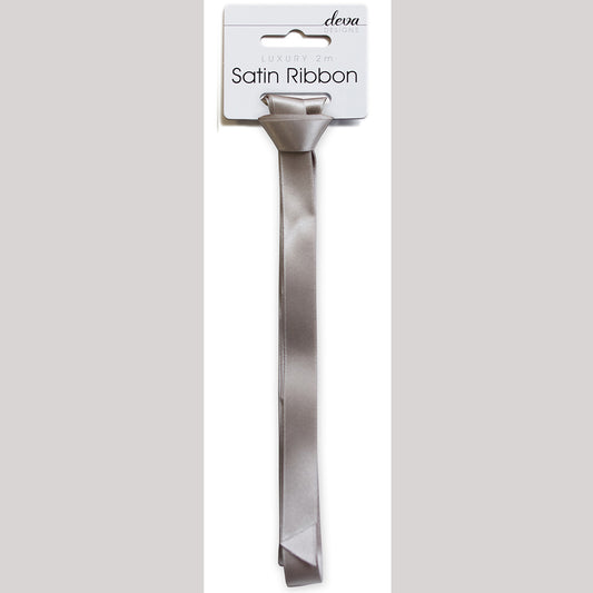 Satin Ribbon 15mm x 2m - Silver