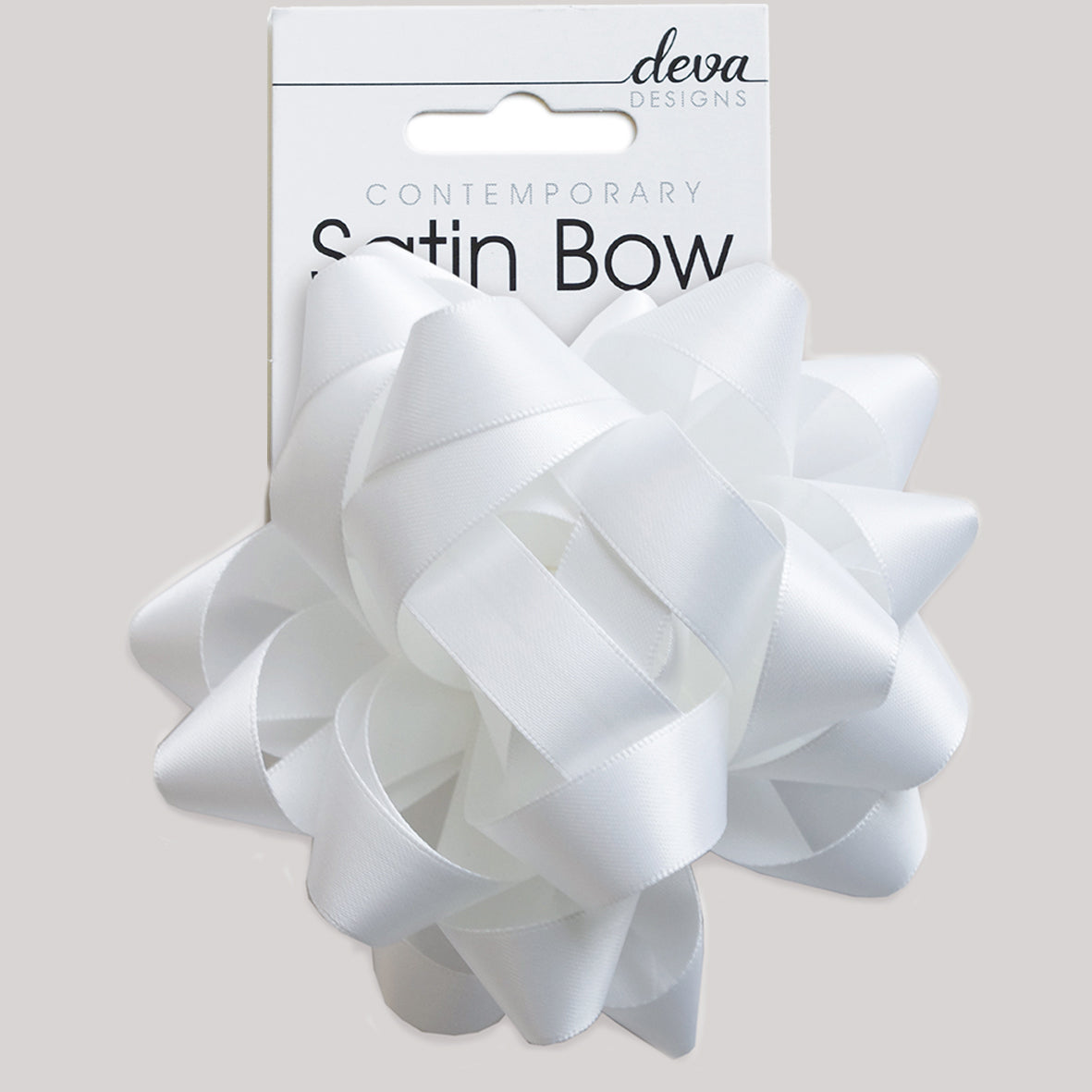 Satin Bow - White