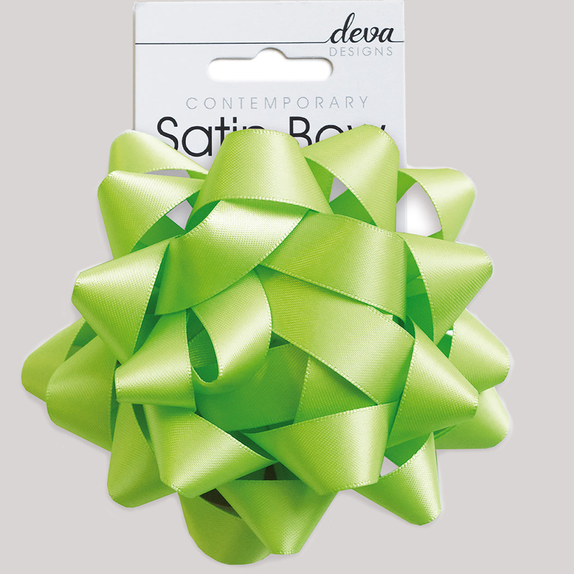 Satin Bow - Lime Green