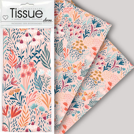 Boho Coral - Printed Tissue