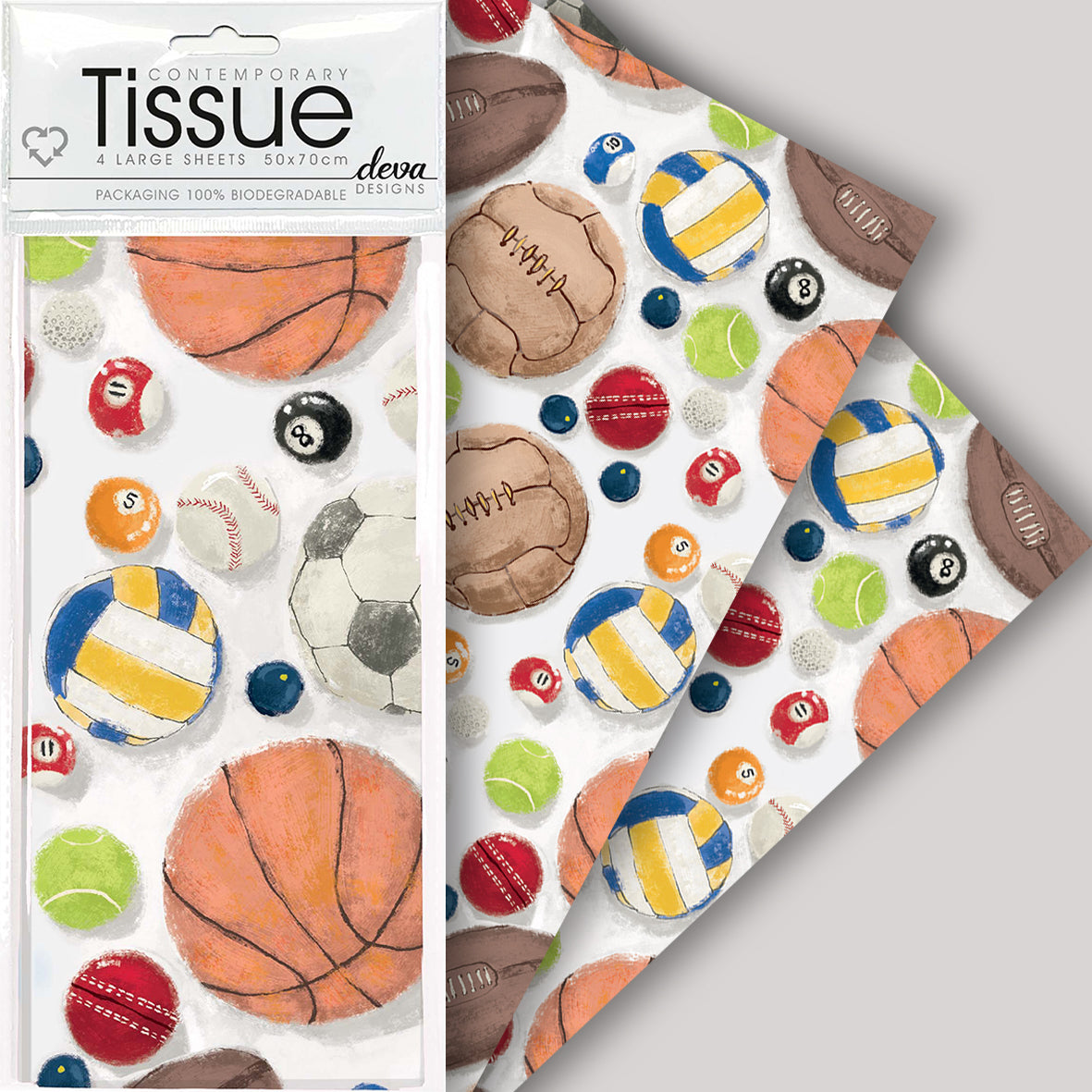Sports Balls - Printed Tissue