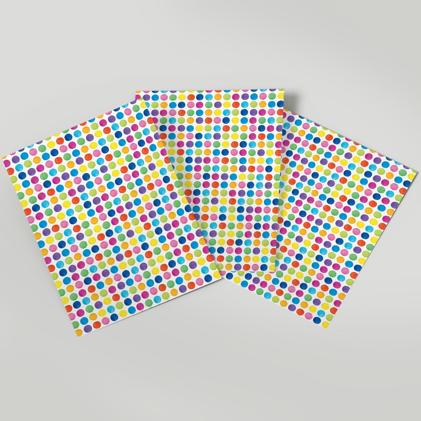 Rainbow Dots - Gift Wrap - 3 Sheets