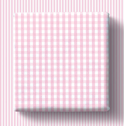 Gingham Pink - Gift Wrap - 3 Sheets