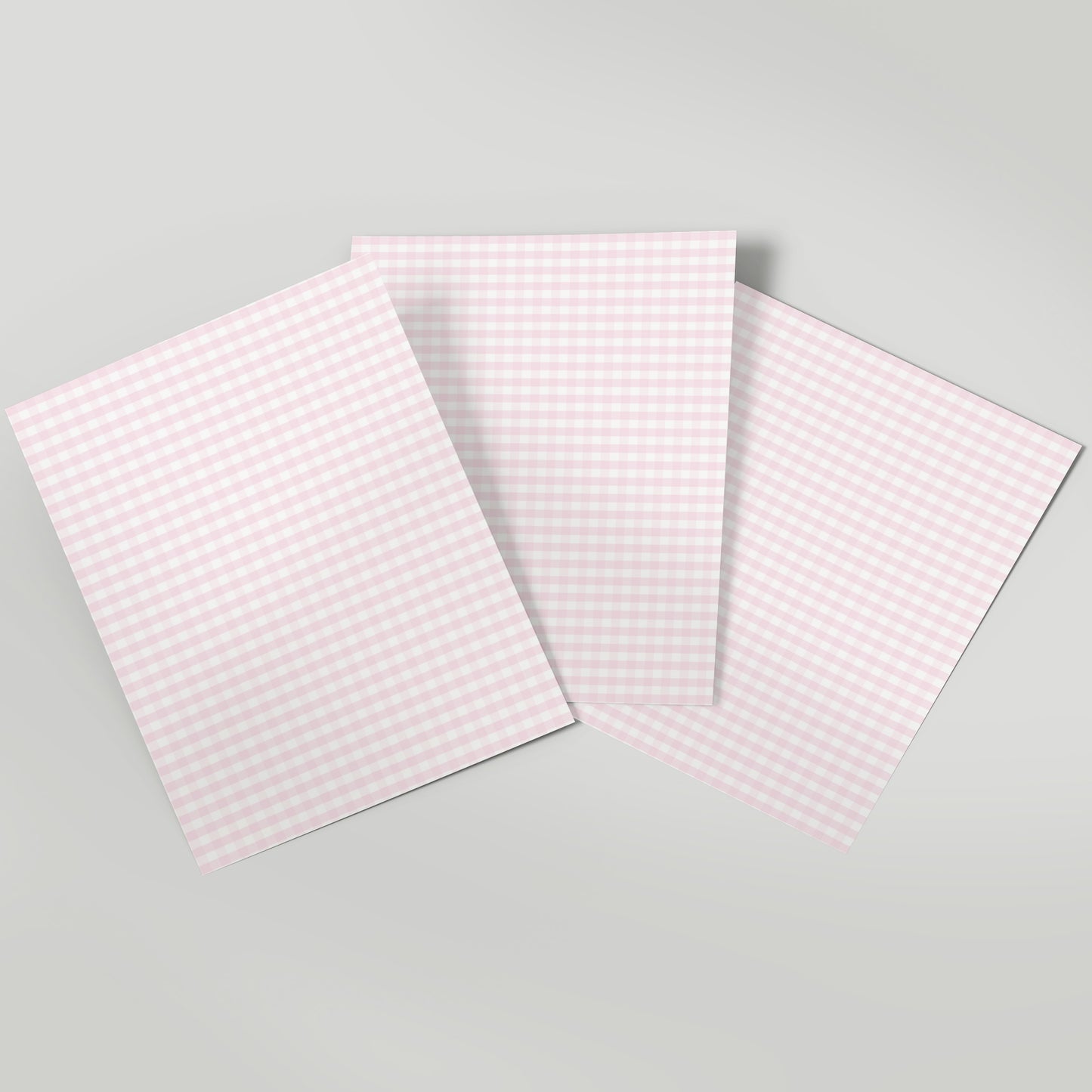 Gingham Pink - Gift Wrap - 3 Sheets