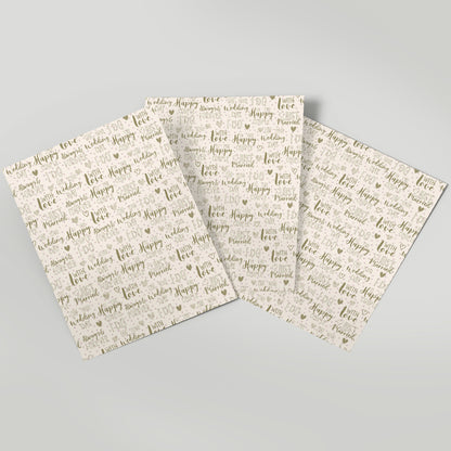 Wedding Day - Gift Wrap - 3 Sheets