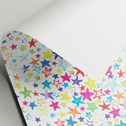 Painted Stars - Gift Wrap - 3 Sheets