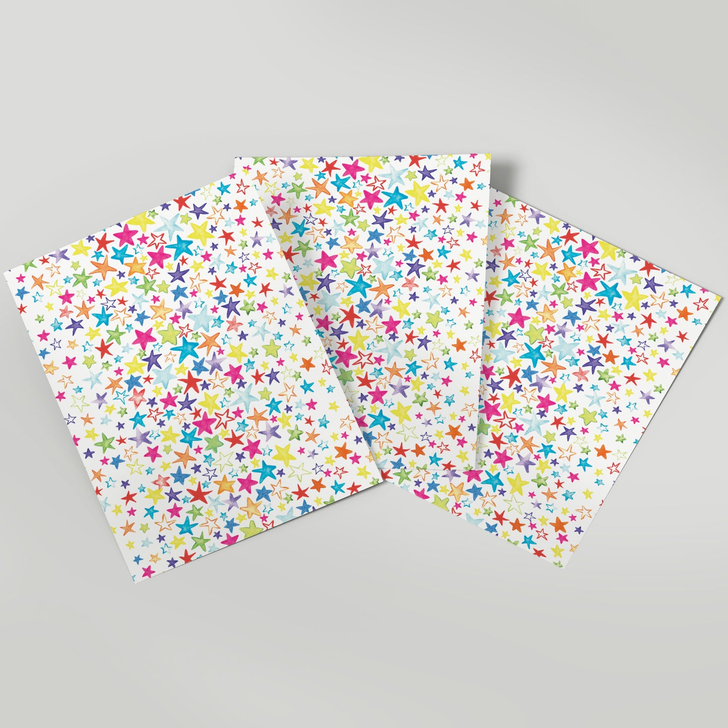 Painted Stars - Gift Wrap - 3 Sheets