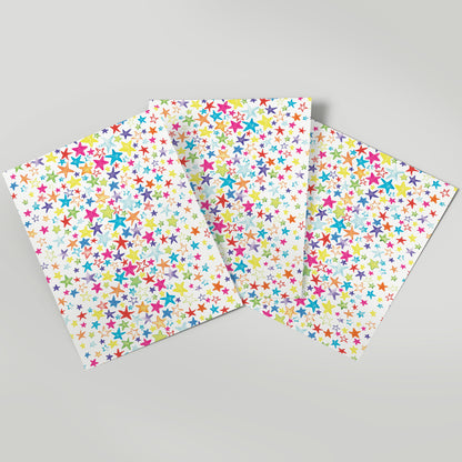 Painted Stars - Gift Wrap - 3 Sheets