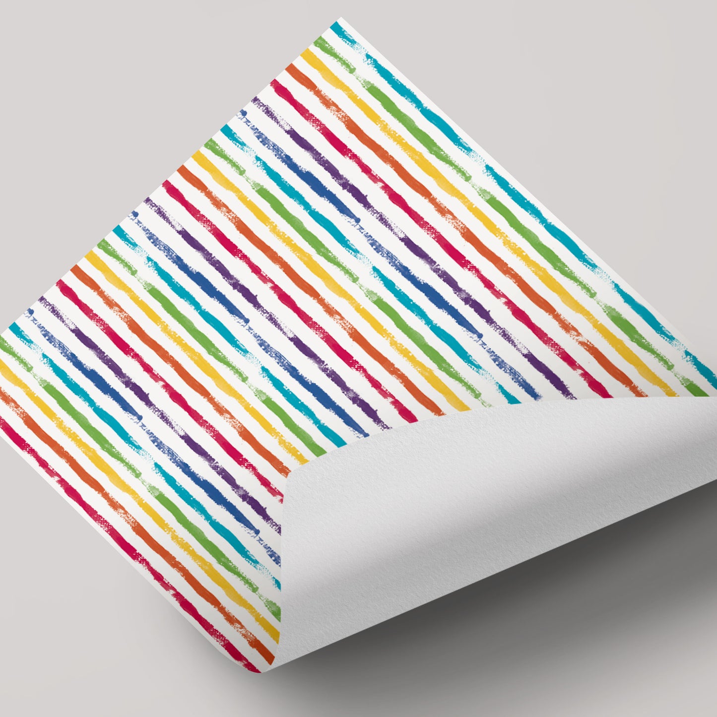 Rainbow Stripe - Gift Wrap - 3 Sheets