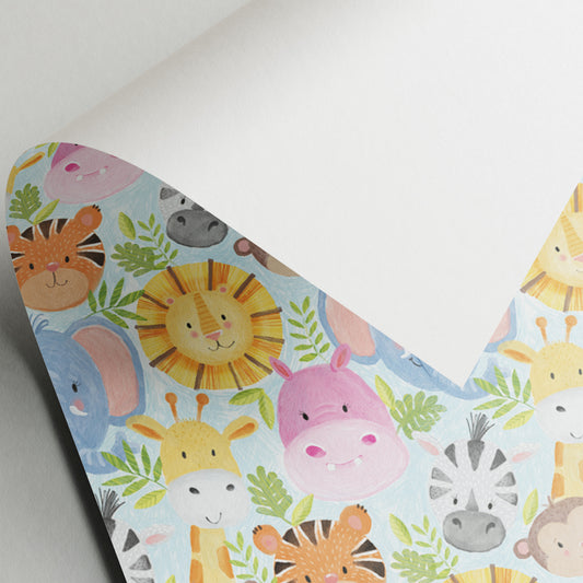 Kids Jungle - Gift Wrap - 3 Sheets