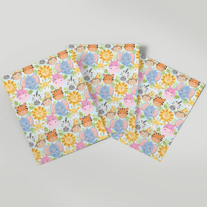 Kids Jungle - Gift Wrap - 3 Sheets