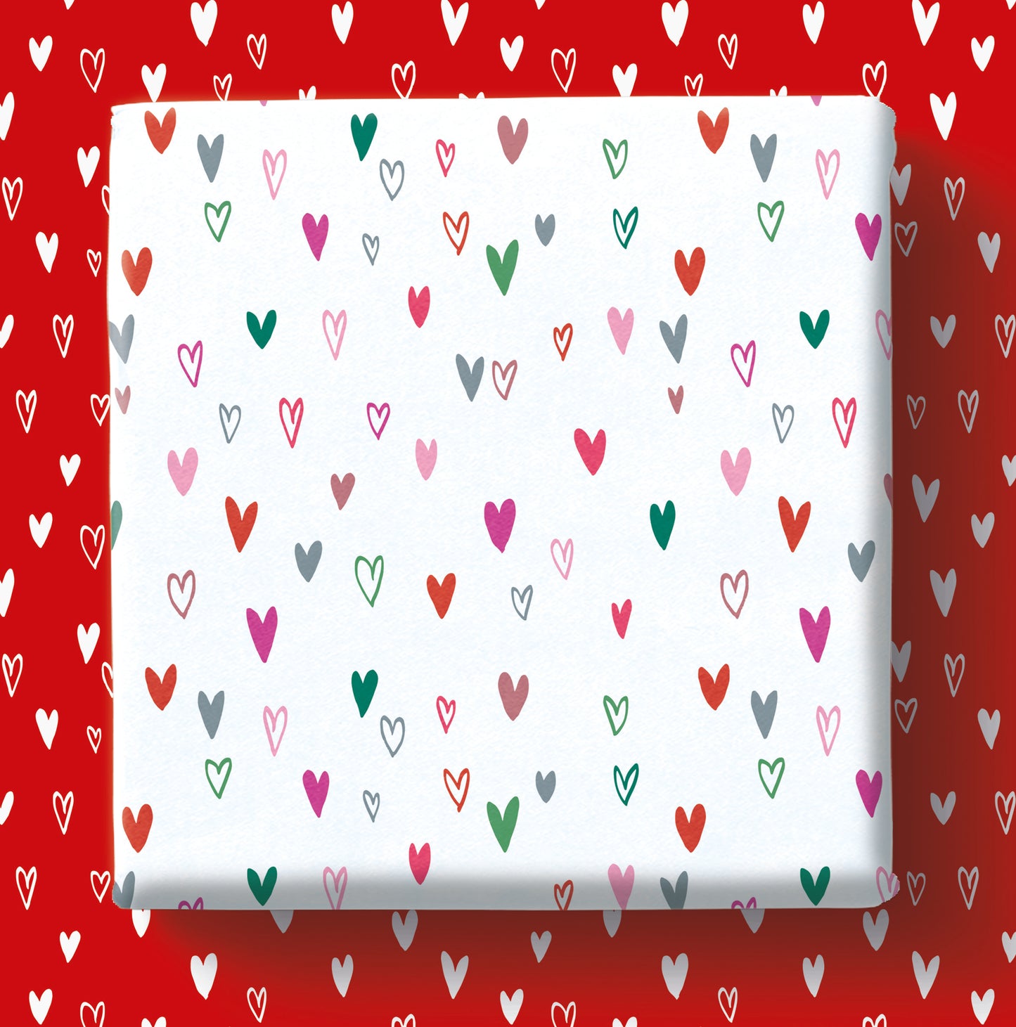 Paper Hearts - Gift Wrap - 3 Sheets