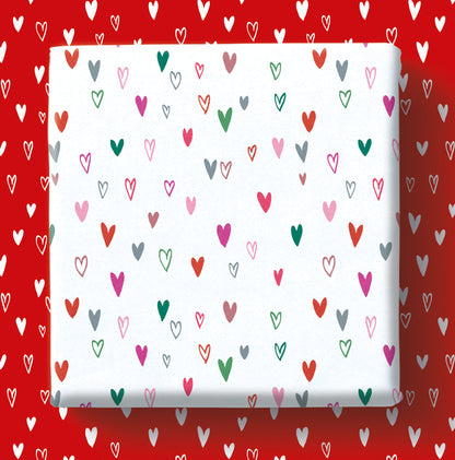 Paper Hearts - Gift Wrap - 3 Sheets