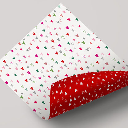 Paper Hearts - Gift Wrap - 3 Sheets