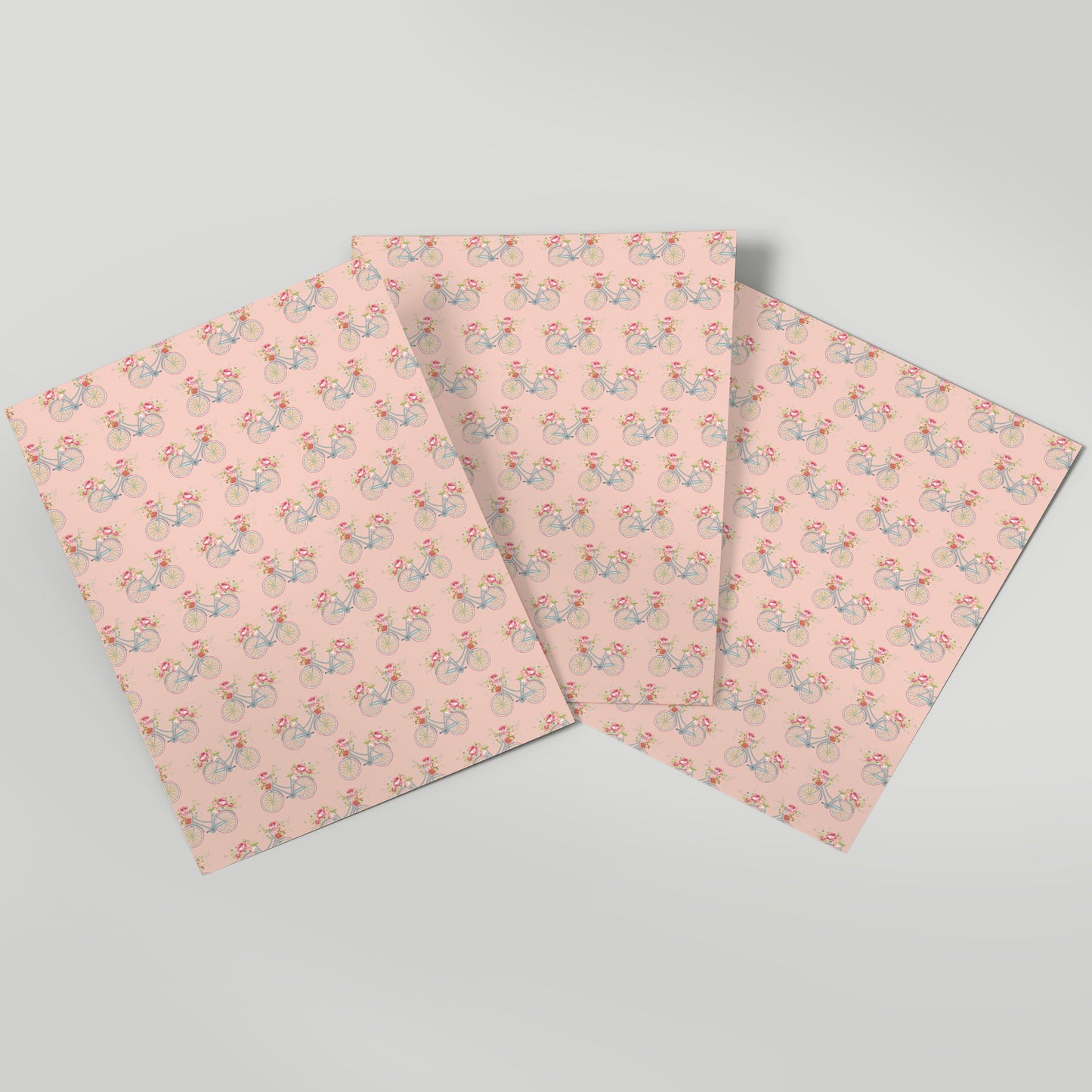 Pink Bikes - Julie Dodsworth - Gift Wrap - 3 Sheets