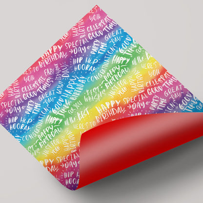 Brights Birthday - Gift Wrap - 3 Sheets