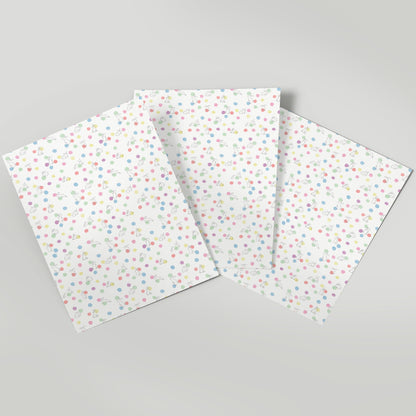 Polka Dot Bunnies - Gift Wrap - 3 Sheets