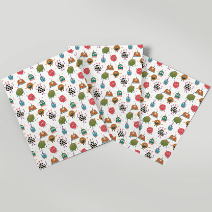 Monsters - Stop The Clock - Gift Wrap - 3 Sheets