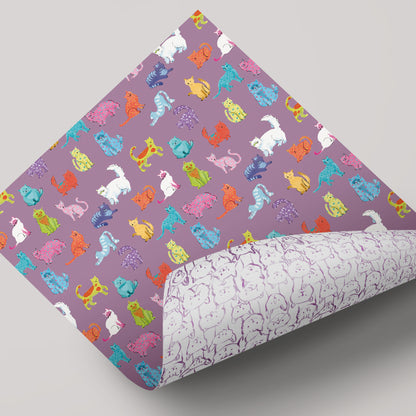 Pawty Time - Cats - Gift Wrap - 3 Sheets