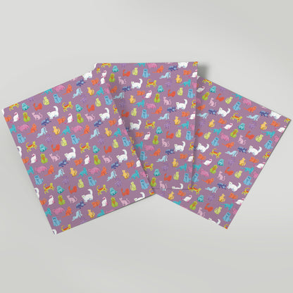 Pawty Time - Cats - Gift Wrap - 3 Sheets