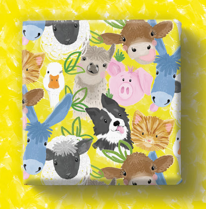 Farmyard Zest - Gift Wrap - 3 Sheets