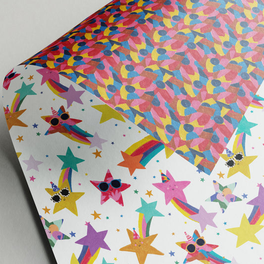 Shooting Stars - Stop The Clock - Gift Wrap - 3 Sheets