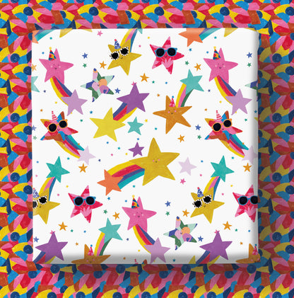 Shooting Stars - Stop The Clock - Gift Wrap - 3 Sheets