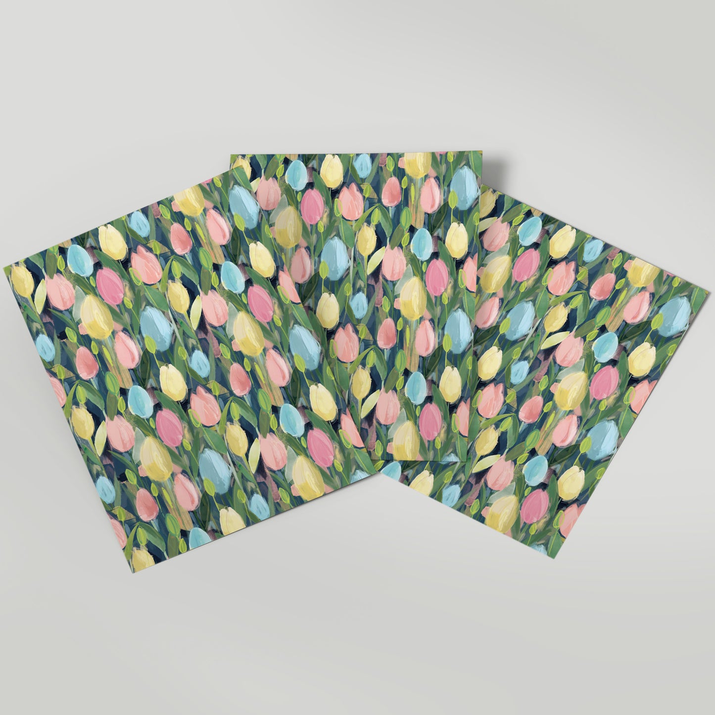 Cheerful Tulips - Gift Wrap - 3 Sheets