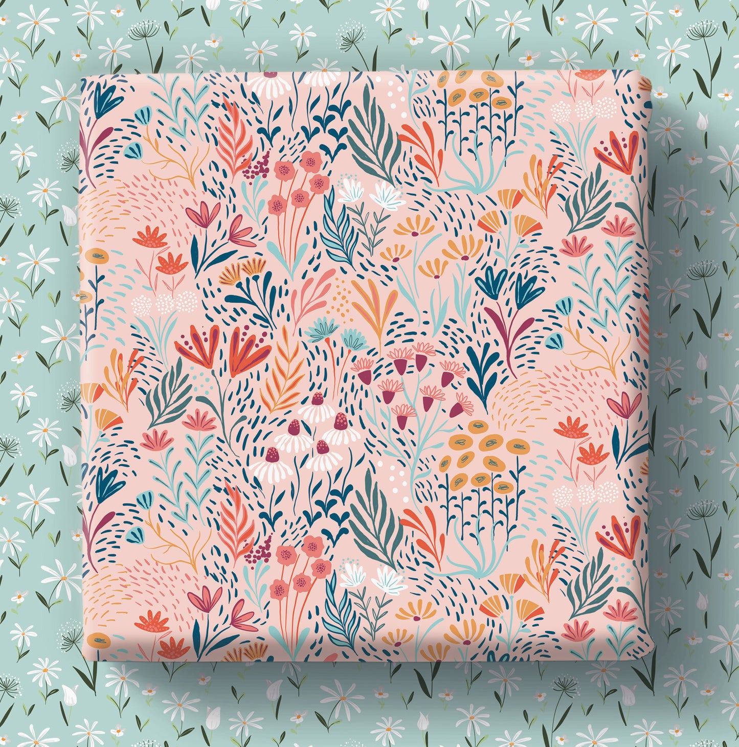 Boho Coral - Gift Wrap - 3 Sheets