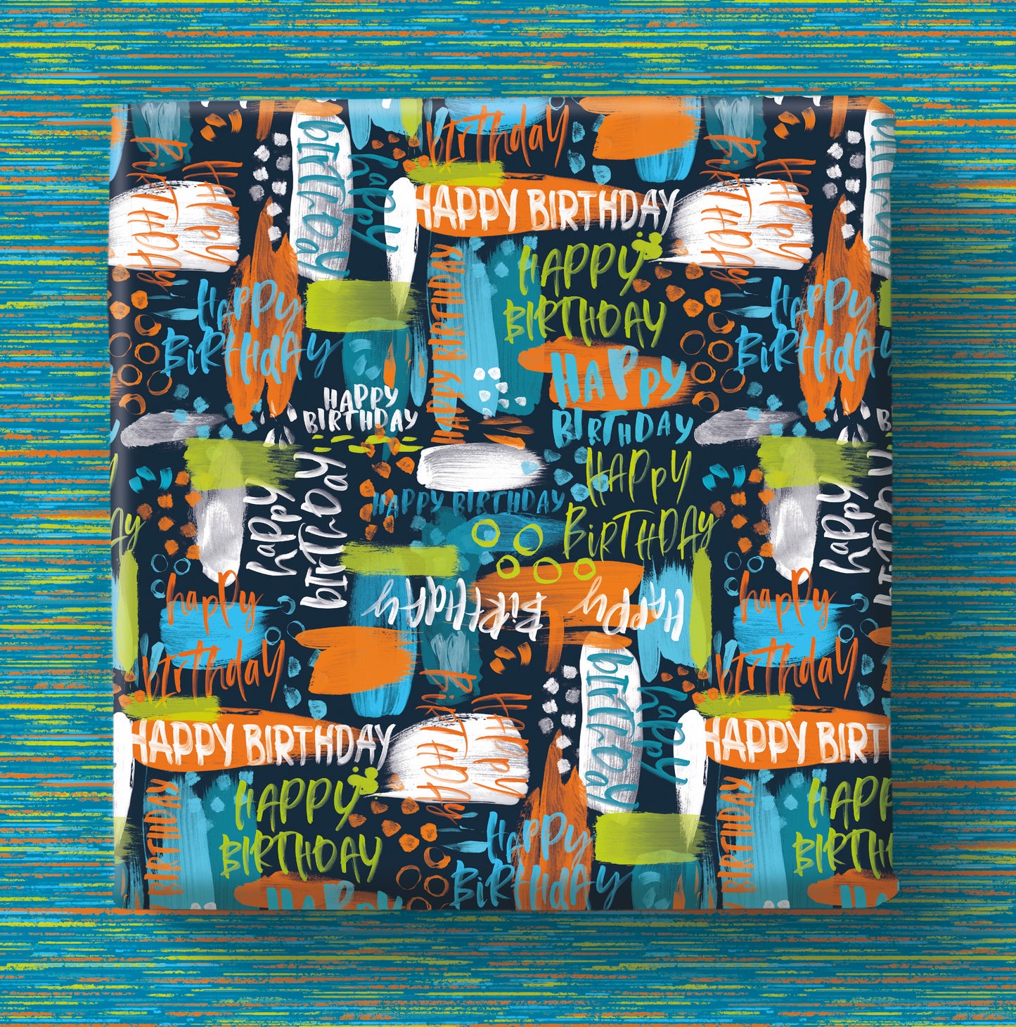 Hip Hop - Birthday Blue - Gift Wrap - 3 Sheets