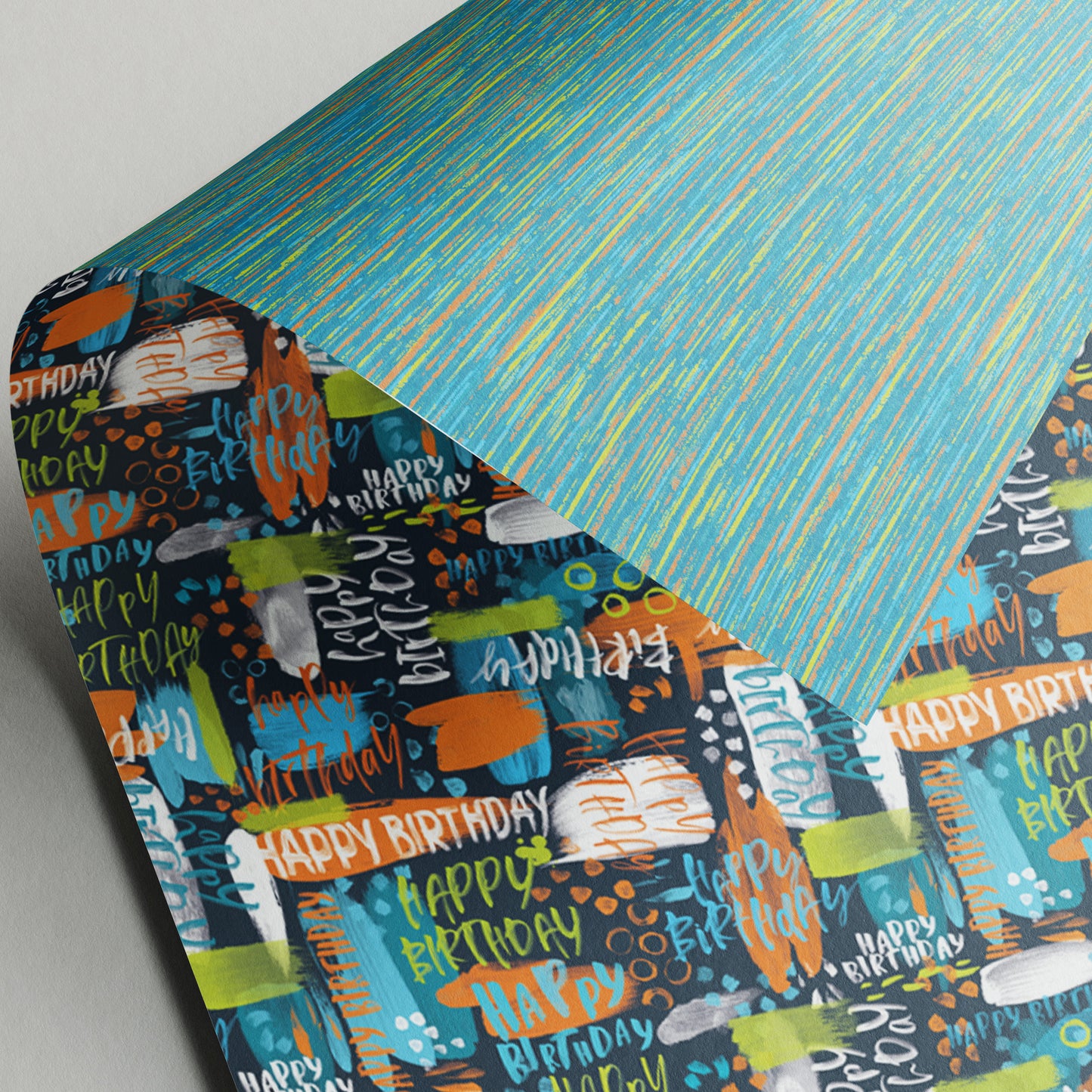 Hip Hop - Birthday Blue - Gift Wrap - 3 Sheets