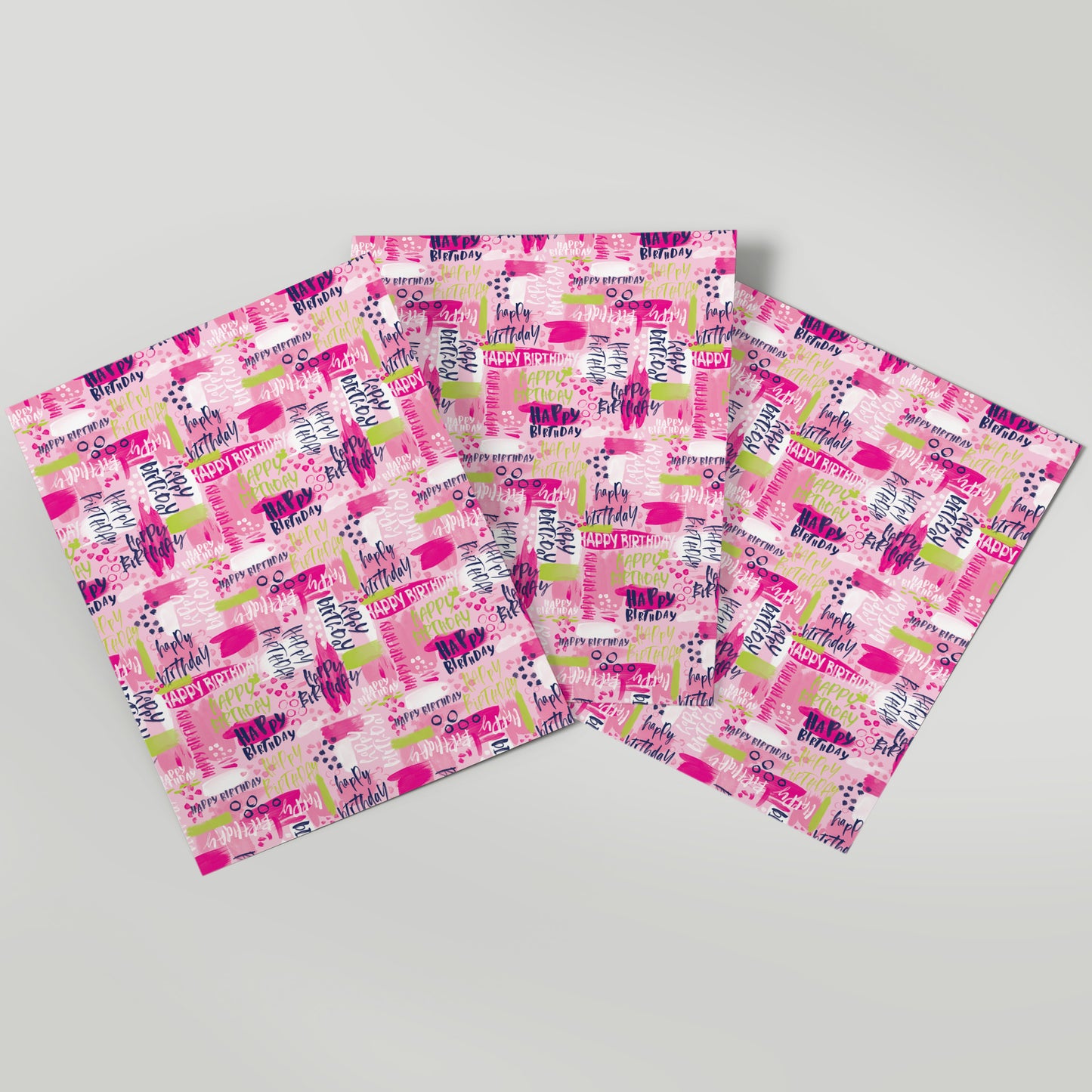 Hip Hop - Birthday Pink - Gift Wrap - 3 Sheets