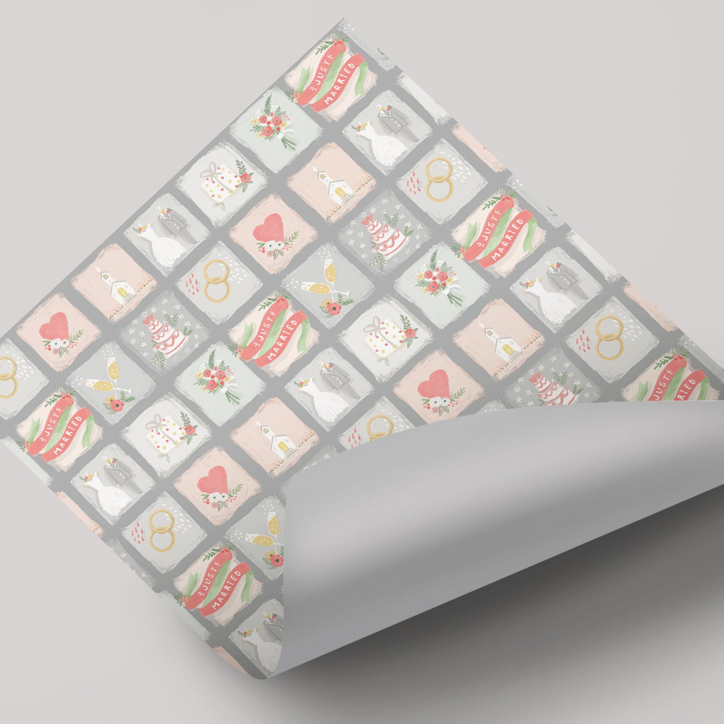 Just Married - Gift Wrap - 3 Sheets