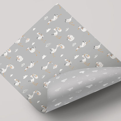 Baby Stork - Gift Wrap - 3 Sheets