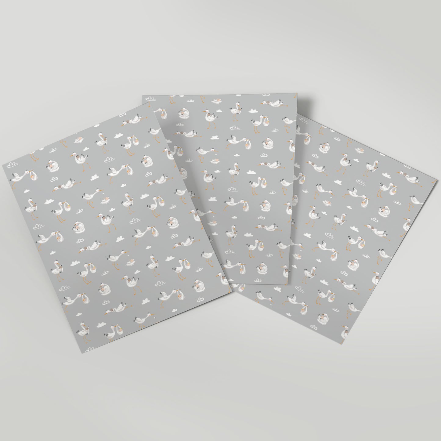 Baby Stork - Gift Wrap - 3 Sheets