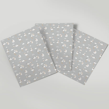 Baby Stork - Gift Wrap - 3 Sheets